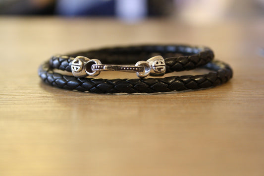 Blood Stone Jewels Double Bangle in Black