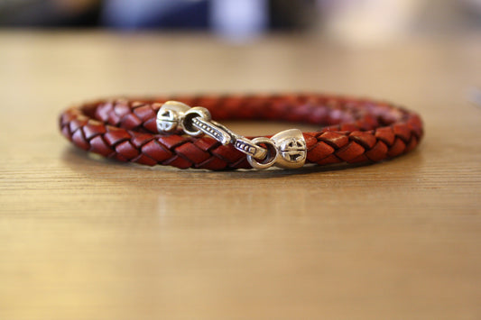 Blood Stone Jewels Double Bracelet in Red