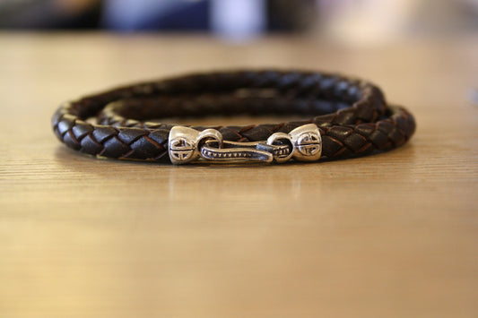 Blood Stone Jewels Double Bracelet in Brown