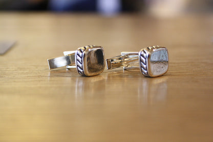 Blood Stone Jewels 925 Silver Cufflinks