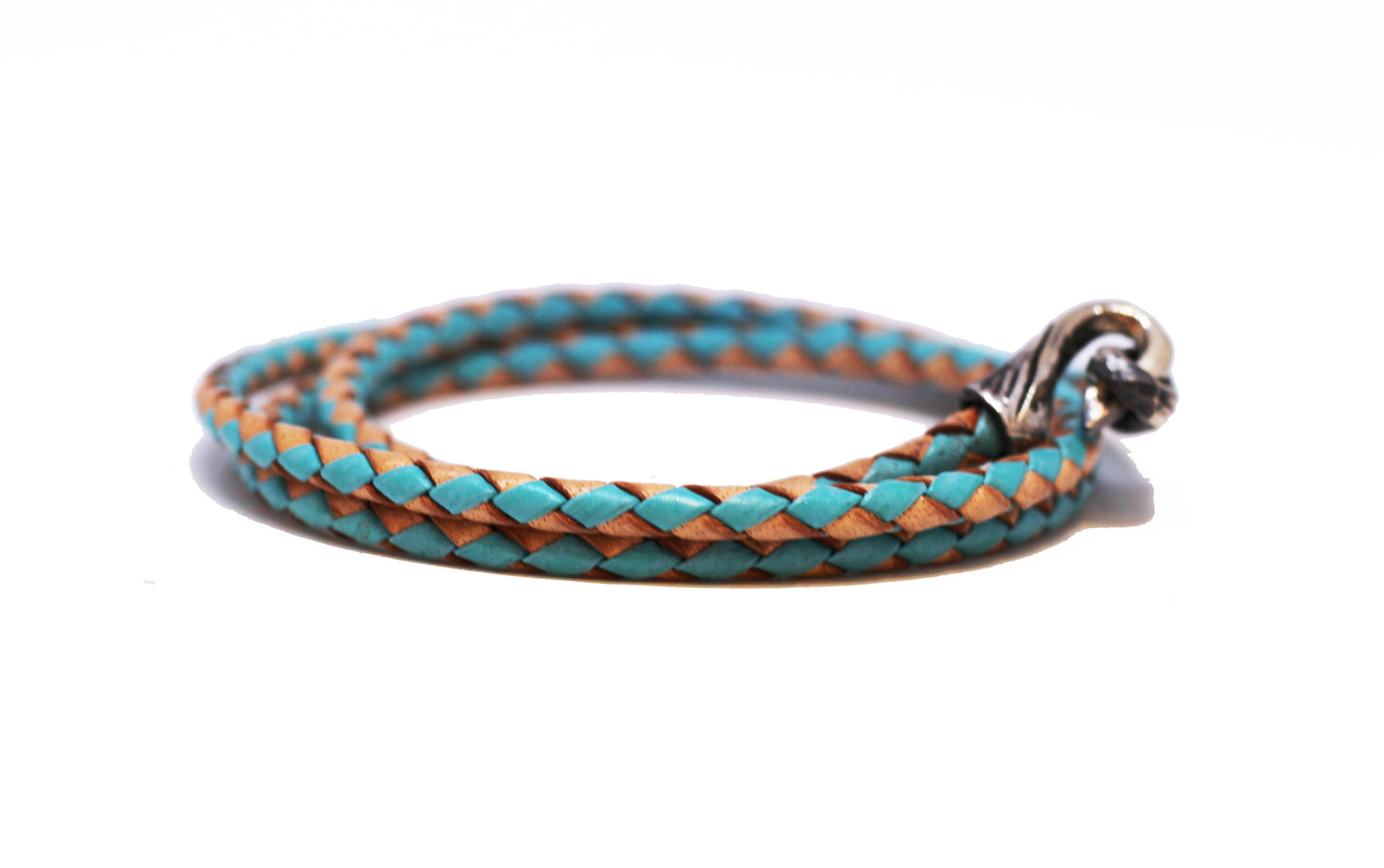 Bloodstone Jewels Women's Leather Bracelet with 925 Silver Charm