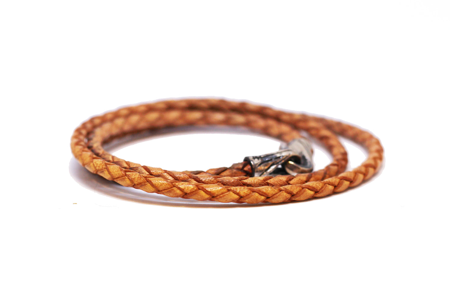 Bloodstone Jewels Women's Leather Bracelet with 925 Silver Charm