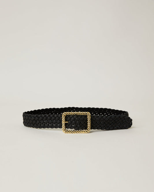 B-low the belt - "JANELLE" BRAIDED belt - BLACK