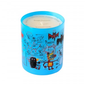 Jean-Michel Basquiat Candle, Blue