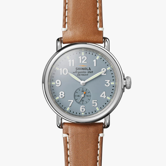 Shinola watch THE RUNWELL 41mm in Slate Blue