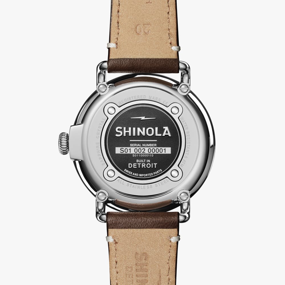 Shinola - montre THE RUNWELL 47mm -  Cadran crème