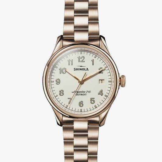 MONTRE SHINOLA VINTON 38MM EN CHAMPAGNE