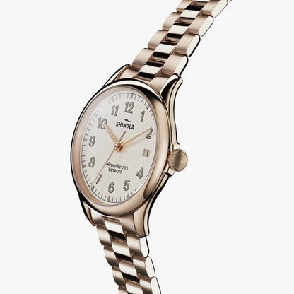 SHINOLA VINTON 38MM WATCH IN CHAMPAGNE