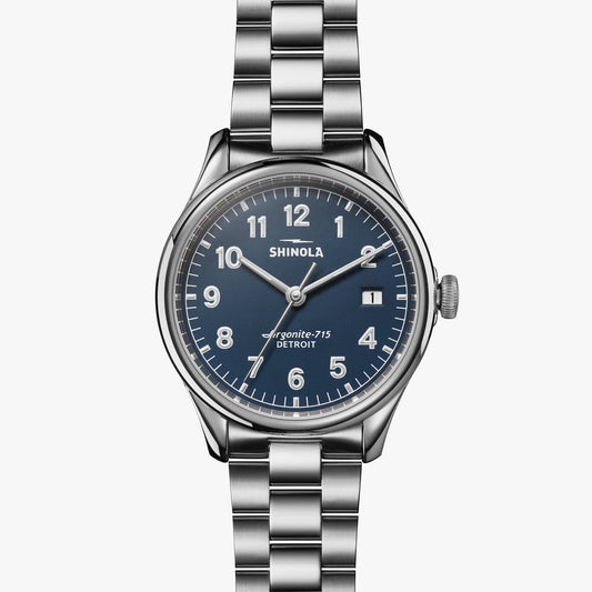 SHINOLA VINTON 38MM WATCH IN NAVY