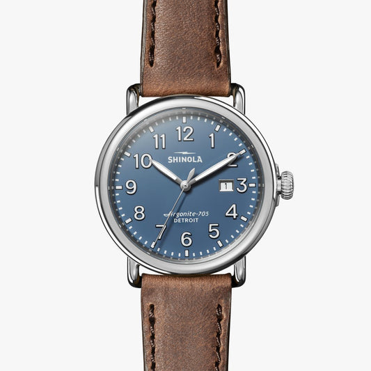 Shinola watch THE RUNWELL 41mm in light Blue