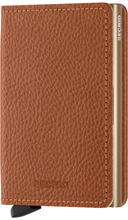 Slim wallet in vegetable tanned leather