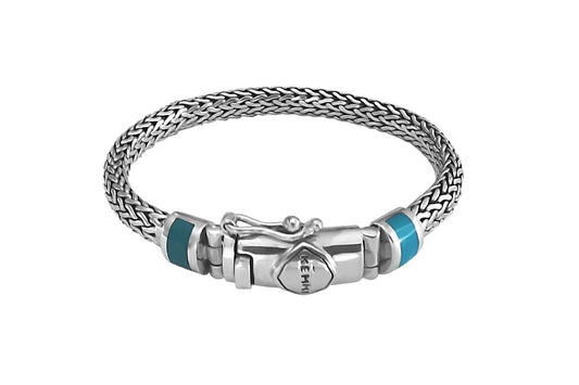 Kemmi - Bracelet de Turquoise en chaîne serpent 6mm