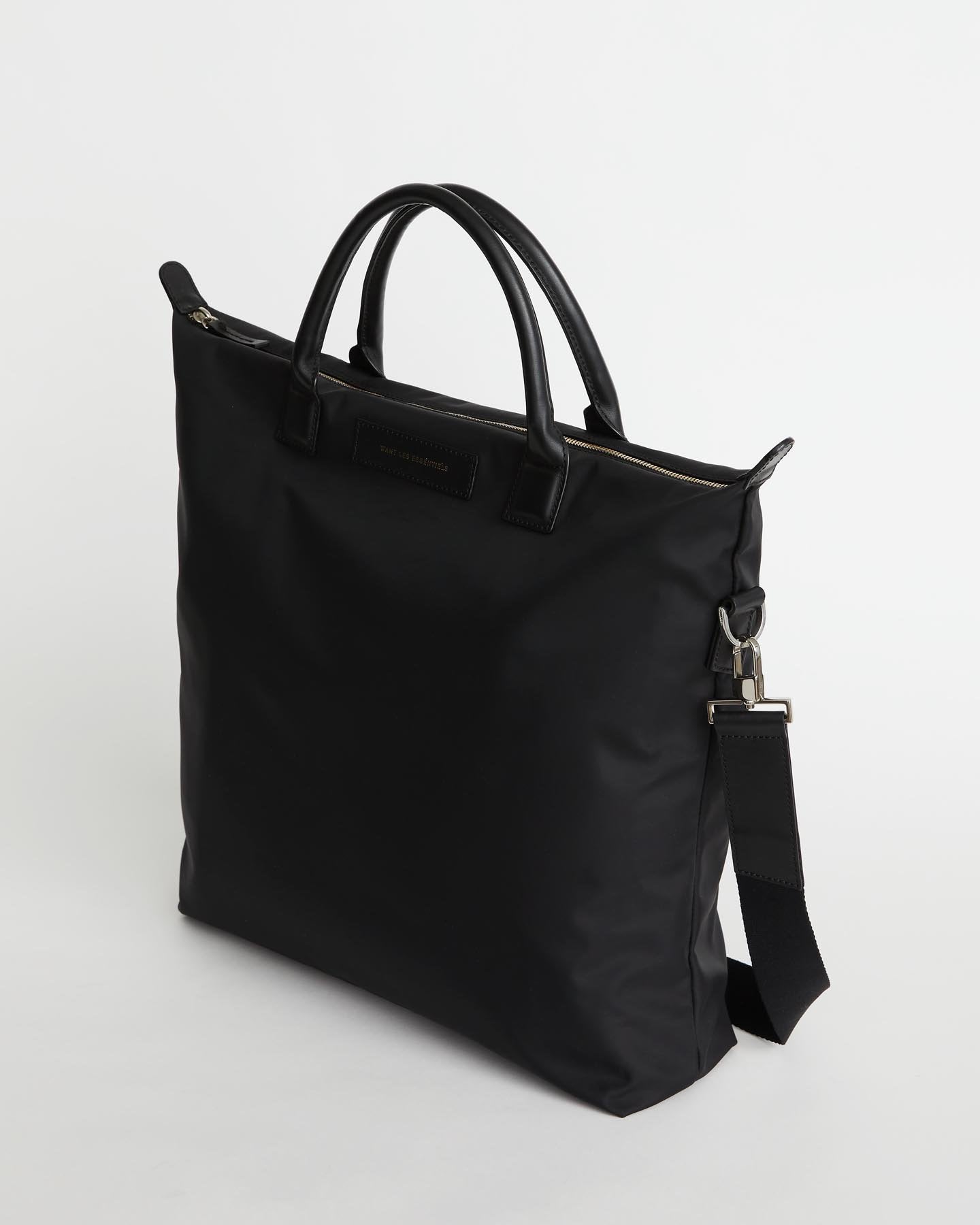 WANT Les Essentiels O Hare 2.0 Italian Nylon Handbag Black boutiquetozzi