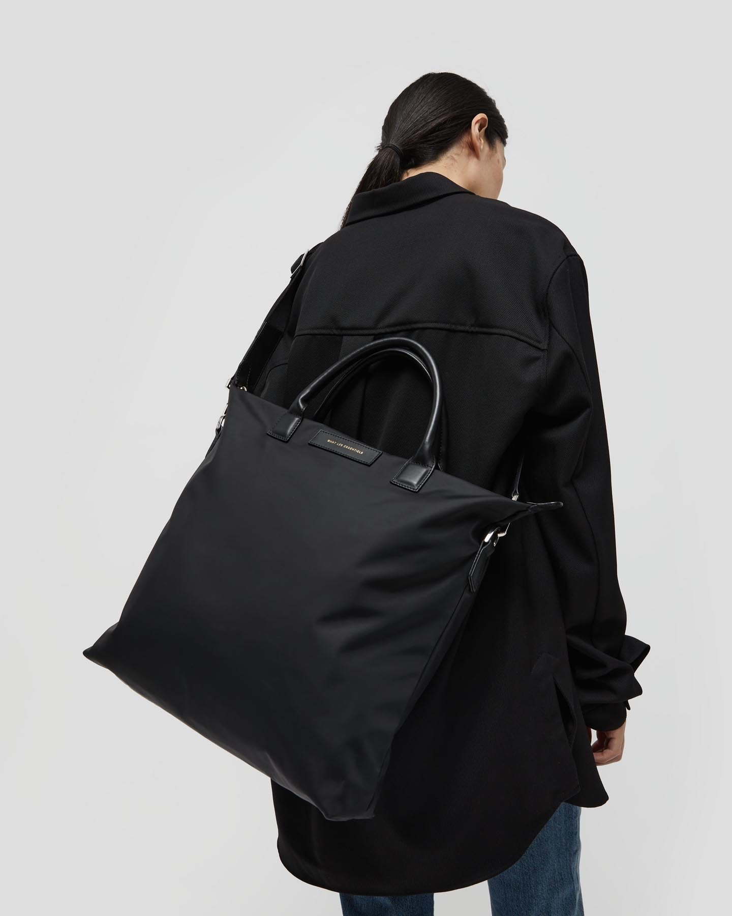 WANT Les Essentiels O Hare 2.0 Italian Nylon Handbag Black boutiquetozzi