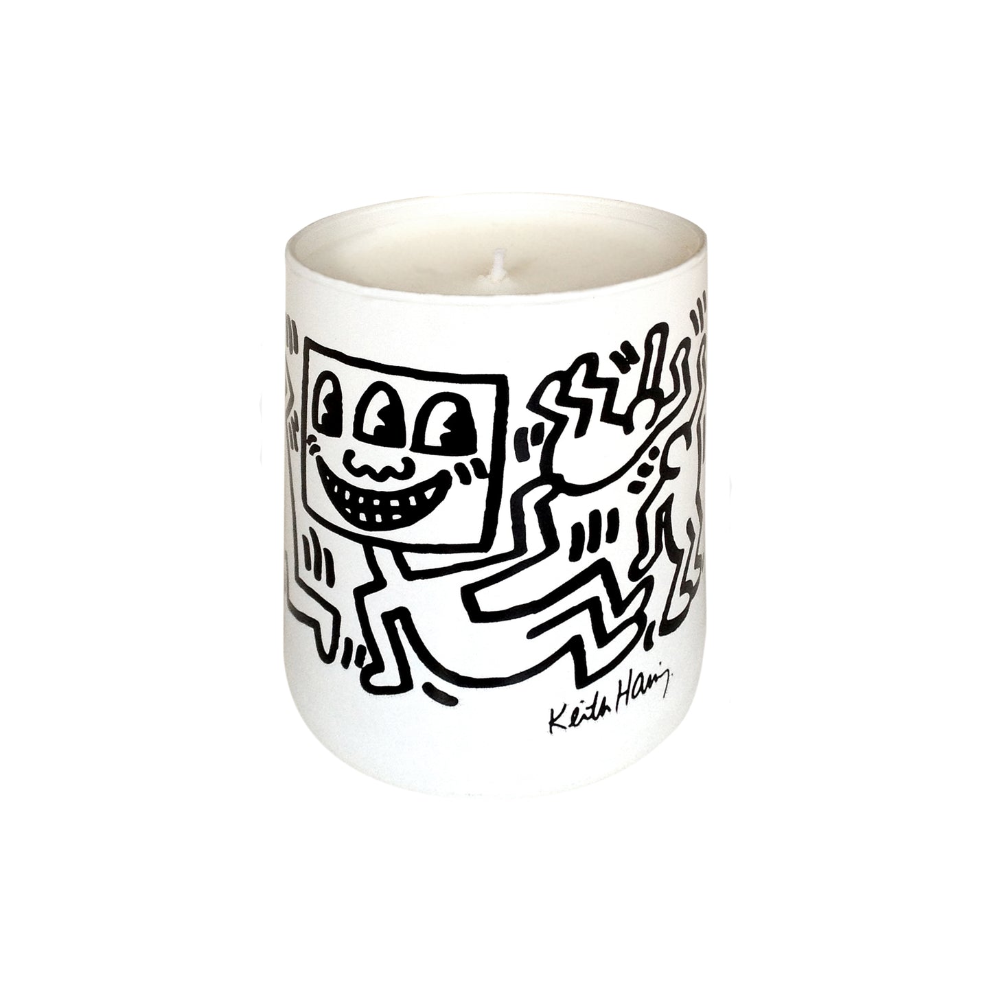 Keith Haring Candle, White &amp; Black 