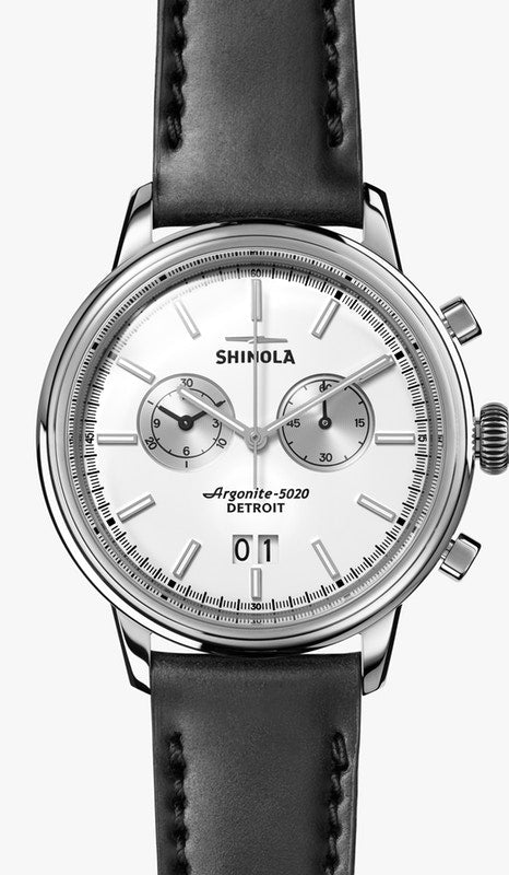 Shinola THE BEDROCK CHRONO 42MM Matte White Watch 