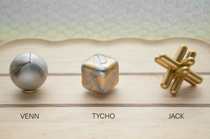 brass and stainless steel Tycho puzzle