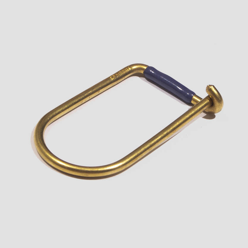Wilson brass key ring with enamel band
