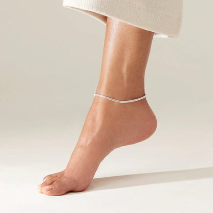 Jenny Bird - Brass Anklet Dipped in Sterling Silver