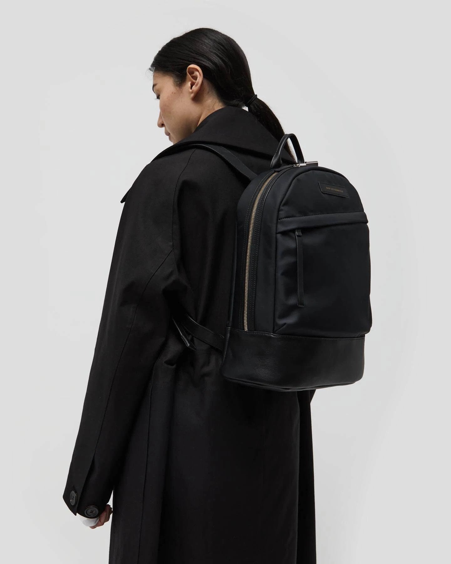 WANT Essentials PIPER BACKPACK IN ITALIAN NYLON Black