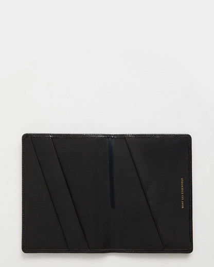 WANT Les Essentiels - ÉTUI POUR PASSEPORT PEARSON EN CUIR CAVIAR - Noir