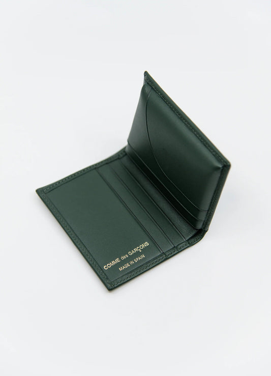 Comme des Garçons - Leather bi-fold wallet - bottle green
