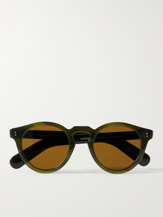 Oliver Peoples - Martineaux round sunglasses - green, brown