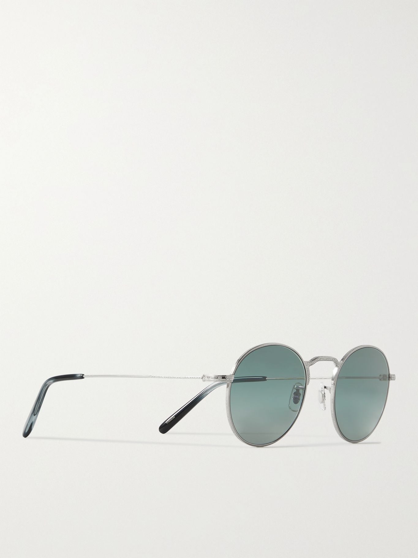 Oliver Peoples Weslie Sun Round Sunglasses - Silver/Blue