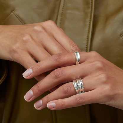 Jenny Bird - ''Double Dune'' Rings - Silver