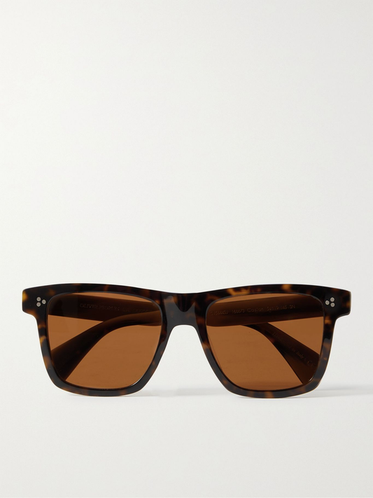 Oliver Peoples - Casian Oversized Rectangular Sunglasses - Tortoise, Brown