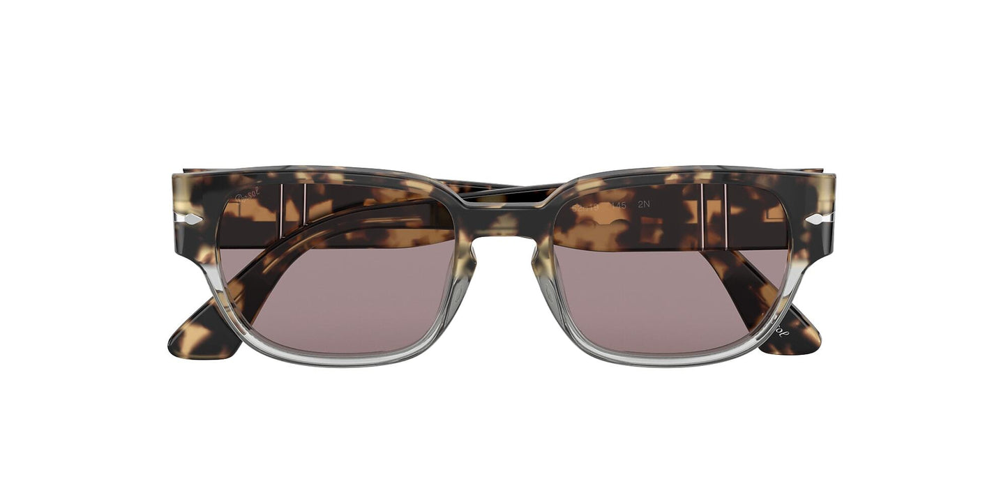 Persol - lunettes de soleil P03245S - Turquoise marron-Gris transparent/Violet