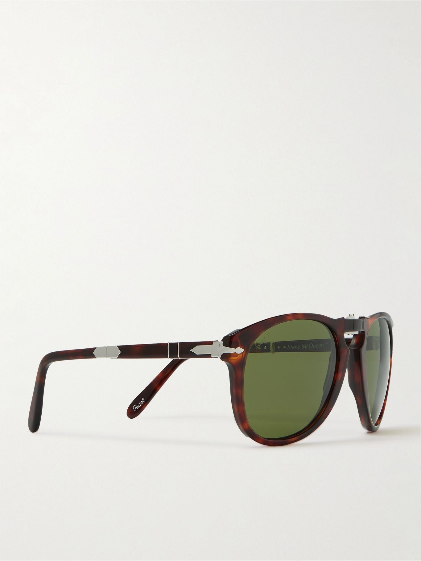 Persol - Aviator Folding Sunglasses 714 Polarized - Havana / Green 