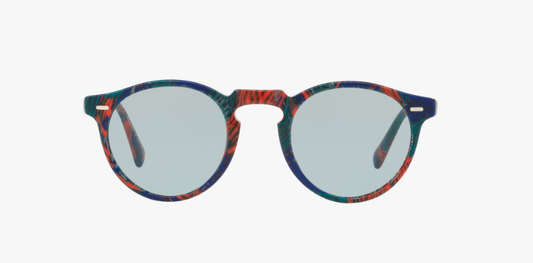 Oliver Peoples Gregory Peck Sun in Tropical Palm + Light Gray Lens