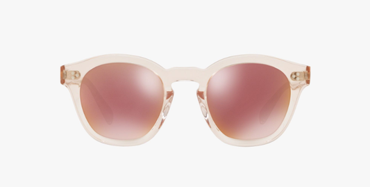 Oliver Peoples - Boudreau L.A - Soie claire + Lentille d'or miroir violet foncé