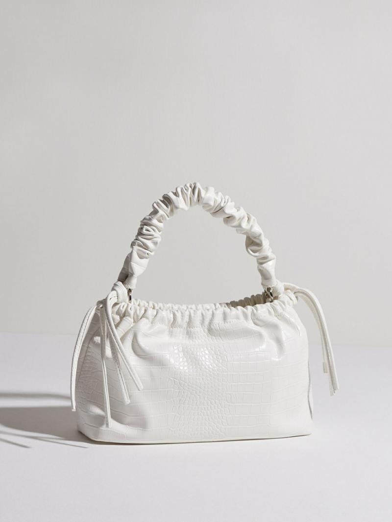 HVISK - The Arcadia Matte Croco bag - white