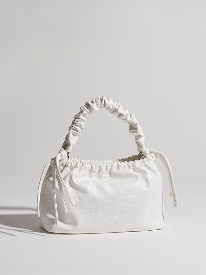 HVISK - Le sac Arcadia Matte Croco - blanc