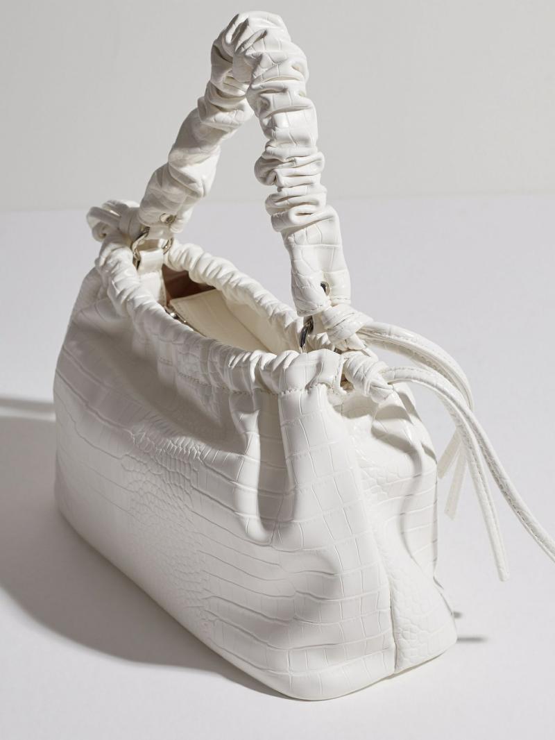 HVISK - Le sac Arcadia Matte Croco - blanc