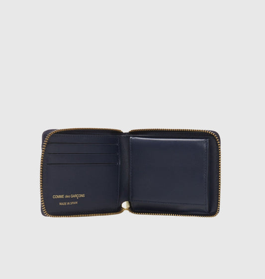 Comme des Garçons - 3-fold zipped wallet - Blue