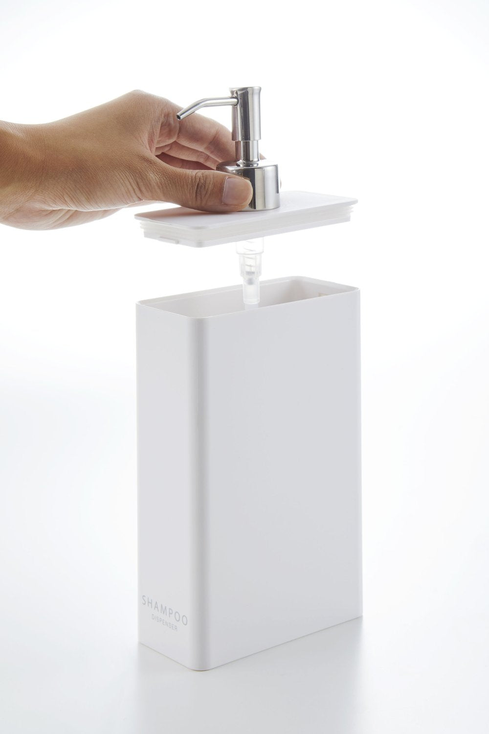 Yamazaki | Distributeur de shampoing - Plastique blanc