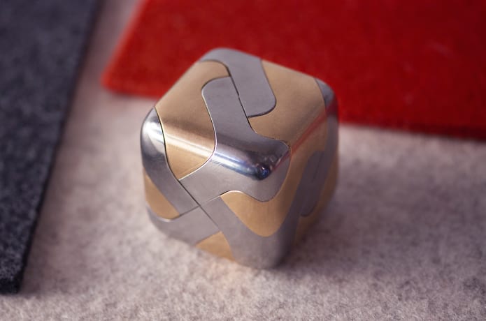 brass and stainless steel Tycho puzzle
