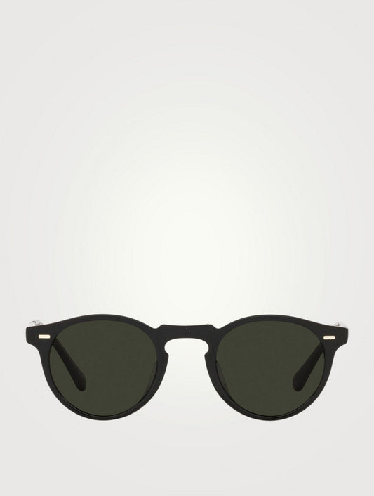 Oliver Peoples - Gregory Peck 1962 Round Folding Sunglasses - Black, Polarized G-15