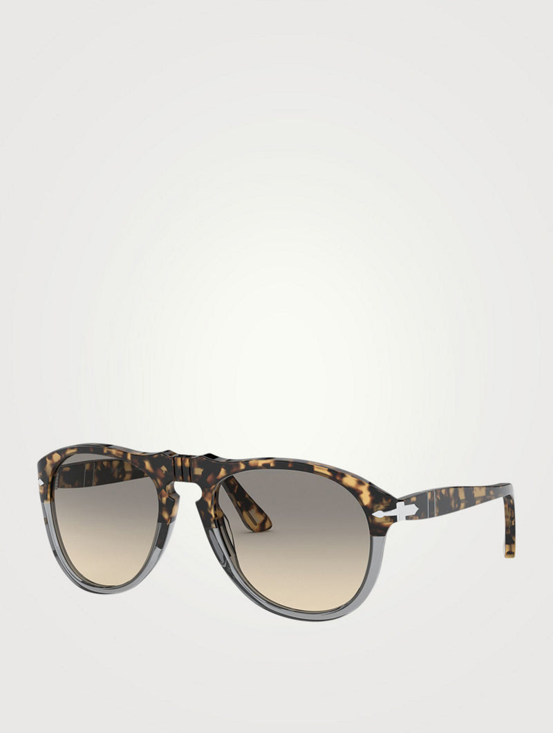 Persol - Aviator sunglasses 649 - Tortoise brown, gradient gray 