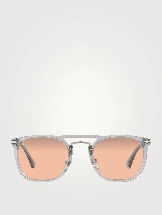 Persol - PO3265S Square Sunglasses - Grey, Pink 