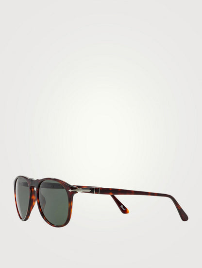 Persol - PO9649S Aviator Sunglasses - Havana / Green 