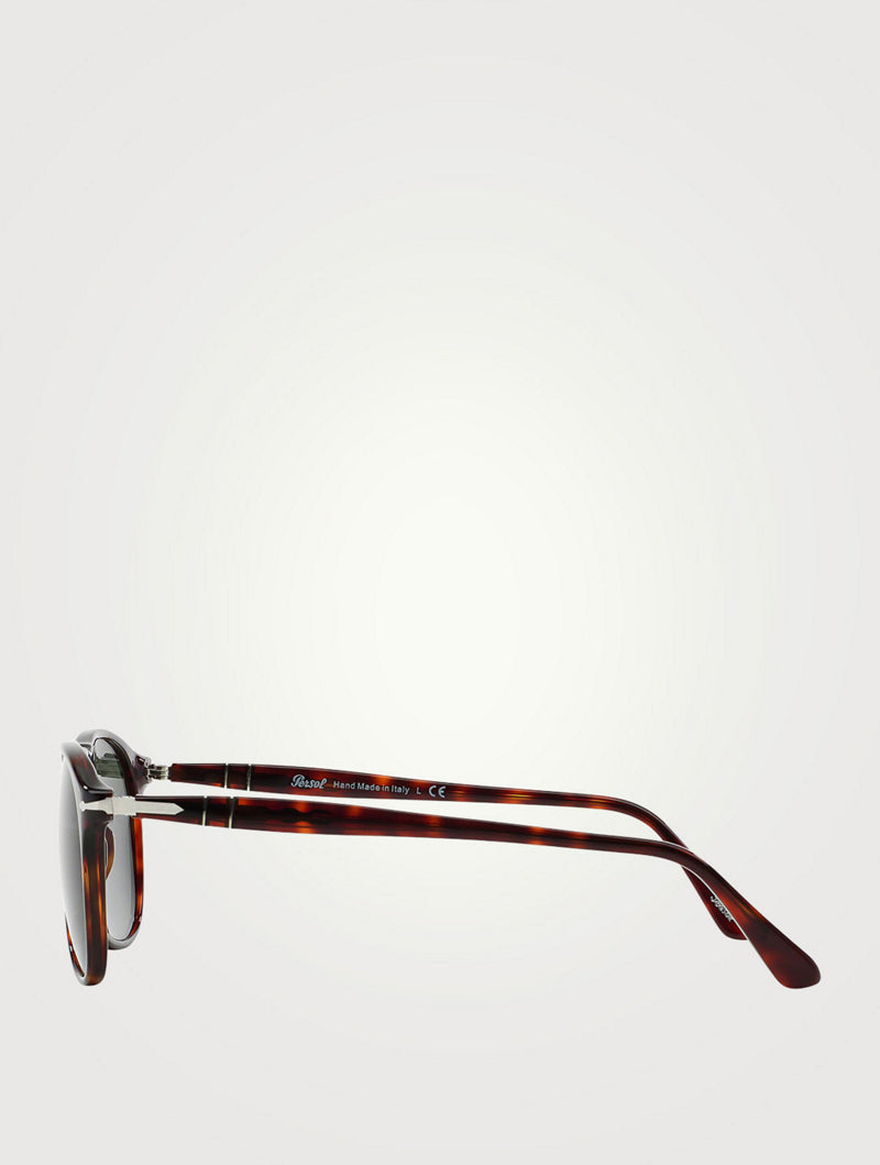 Persol - PO9649S Aviator Sunglasses - Havana / Green 