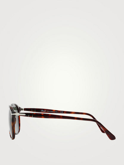 Persol - PO9649S Aviator Sunglasses - Havana / Green 
