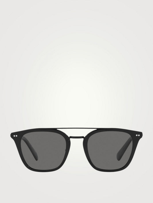 Oliver Peoples Brother LA Square Sunglasses - Black Gray Polarized