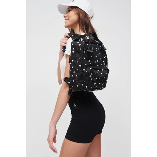 Sol & Selene | Sac à dos petit "Iconic" - Noir et Blanc Étoilé