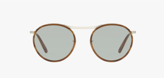 Oliver Peoples Mp-3 30th in Brushed Silver + Green Lens