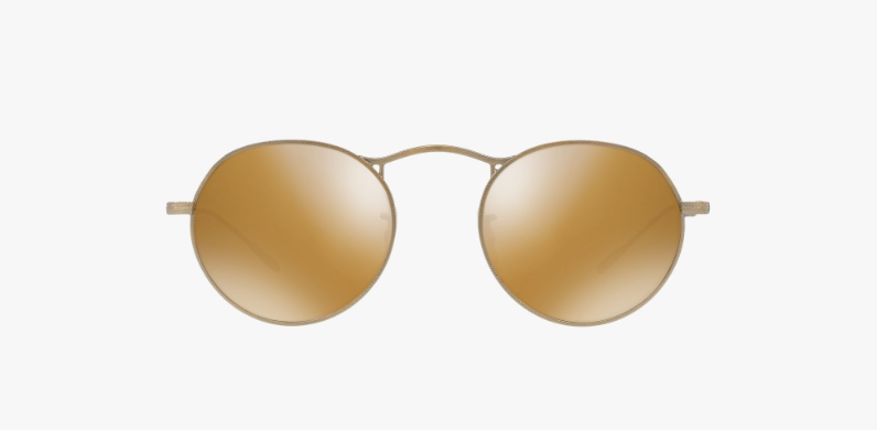 Oliver Peoples M-4 30th in Antique Gold + Light Brown Mirror Gold Lens